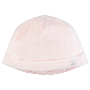 Bonnet en velours uni avec logo brodé 