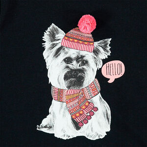 Sous-pull en jersey avec print fantaisie et col roulé 