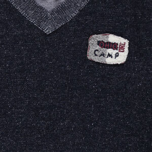 Pull en tricot avec badge patché 