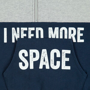 Junior -Jogging en molleton bicolore avec col zippé et inscirptions 