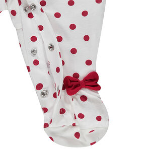 Dors-bien en jersey à pois all-over avec broderie Disney Minnie 
