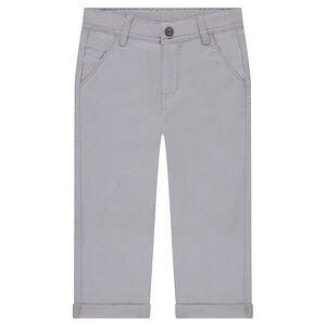 Pantalon blanc en coton ottoman 