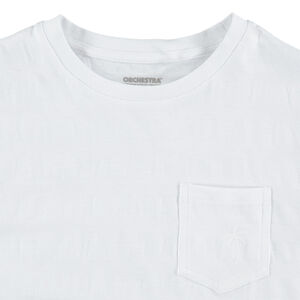 Junior - Tee-shirt manches courtes avec effet de rayures et poche 