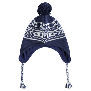 Bonnet péruvien en tricot jacquard  