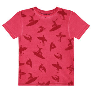 Tee-shirt manches courtes surteint imprimé all-over 