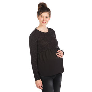 Pull de grossesse bi-matière  