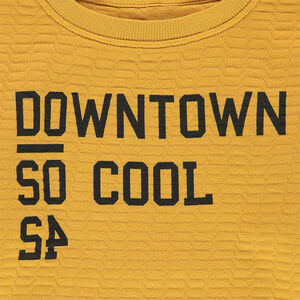 Sweat en molleton fantaisie avec texte printé 