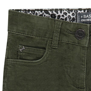 Pantalon en velours ras uni 