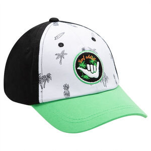 Junior - Casquette tricolore avec palmiers printés et badge brodé 