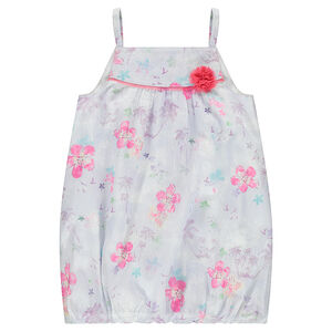 Robe irisée sans manches avec fleurs en sublimation 