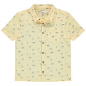 Chemise manches courtes imprimée palmiers all-Over 