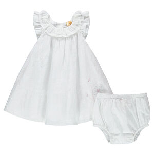 Ensemble de cérémonie robe volantée et bloomer assorti 