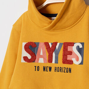 Sweat en molleton à capuche avec inscription printée 