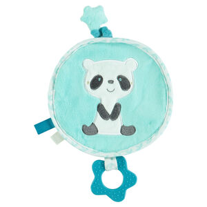 Doudou en velours avec panda brodé 