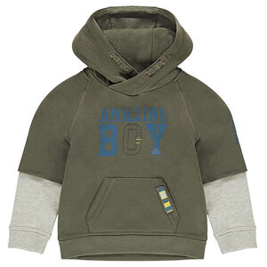 Sweat en molleton effet 2 en 1 à capuche  