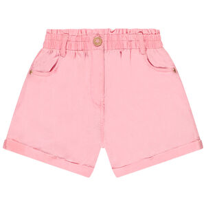 Short uni à taille mockée fille 