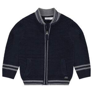 Gilet en tricot fantaisie zippé 