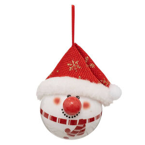 Boule de Noël 6,5cm Bonhomme de neige 