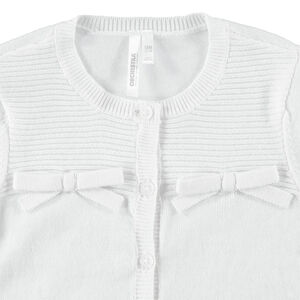 Gilet en tricot avec noeuds plats ton sur ton 