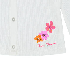 Gilet en coton fantaisie avec fleurs printées 