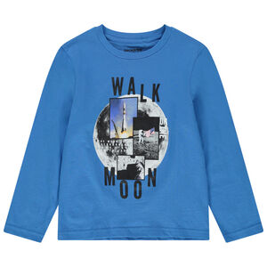 T-shirt manches longues en coton bio print fantaisie 