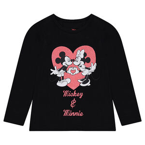 Tee-shirt manches longues en jersey Disney print Mickey et Minnie 