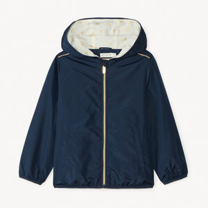 Coupe-vent à capuche en toile imperméable fille 