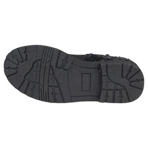 Bottines noires avec boucles fantaisie et tige en sequins 