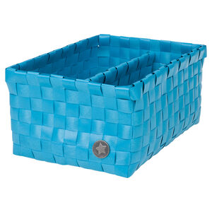 Panier en plastique tressé avec compartiment  