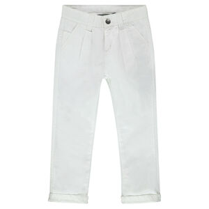 Pantalon droit en toile uni 