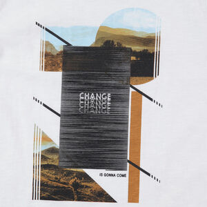 Junior - T-shirt manches courtes en jersey avec imprimé paysage 