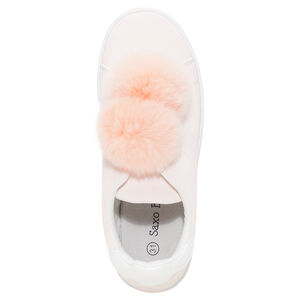 Baskets roses avec pompons fantaisie amovibles du 24 au 27 