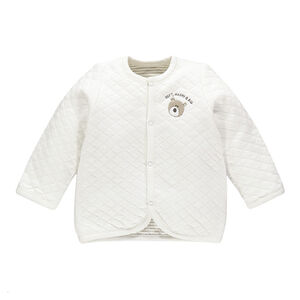 Gilet réversible en coton bio uni/imprimé 