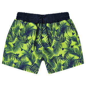 Short de bain Disney print végétal et serti Mickey 