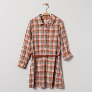 Robe manches longues à carreaux 