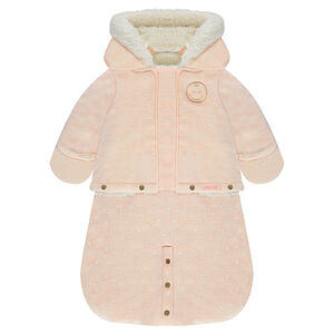 Combi-pilote nid d'ange en velours doublée sherpa Smiley  