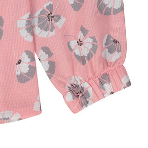 Junior - Tunique manches longues armurée avec fleurs all-over 