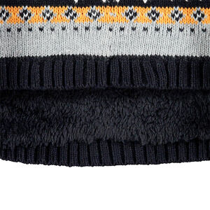 Snood en tricot avec motif jacquard et doublure en sherpa 