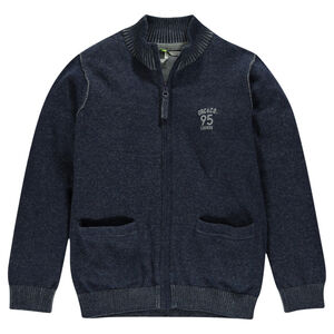 Gilet en tricot uni avec poches 