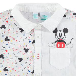 Chemise manches courtes avec imprimé Mickey Disney et poche 
