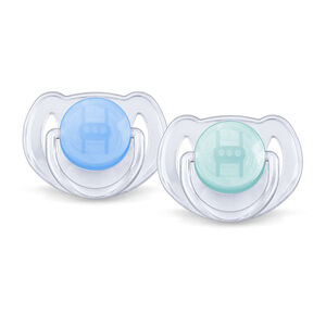 Lot de 2 sucettes Classique en silicone - 6/18 mois 