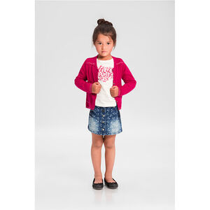 Gilet en tricot avec fils argentés et broderie 