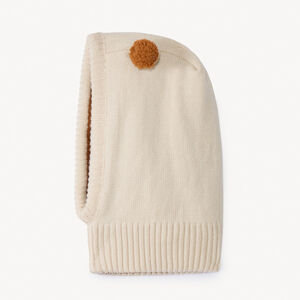 Cagoule en tricot doublé et pompons ludiques bébé garçon  