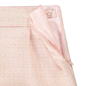 Short en jacquard rose doublé en voile fille 