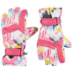 Junior - Gants de ski à imprimés géométriques 