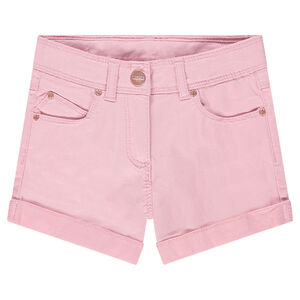 Short en coton fantaisie avec détails rose gold 