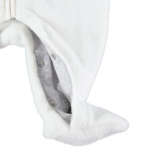 Combi-pilote en sherpa avec ouverture zippée et badge Smiley 