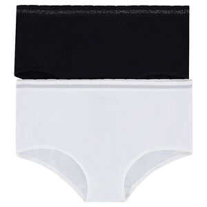 Junior - Lot de 2 shorties sans coutures avec rayure brillante 