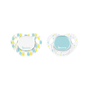 Lot de 2 sucettes physiologiques Boy drops - 6/12 mois 