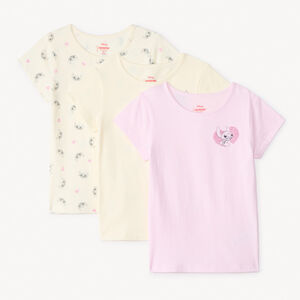 Lot de 3 maillots de corps manches courtes Stitch Disney fille 